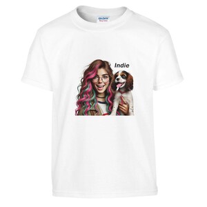 Indie & Pup Kids T-Shirt | Cute Trendy Cartoon Tee | Soft Cotton Crewneck