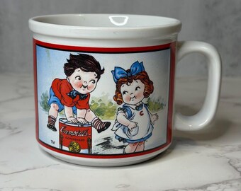 Vintage Campbell’s Kids Soup Mug – Houston Harvest – 1998 School & Play Scenes