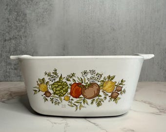 Vintage Corning Ware Casserole – Spice of Life, 2.75 Cup (Chips on Handles)