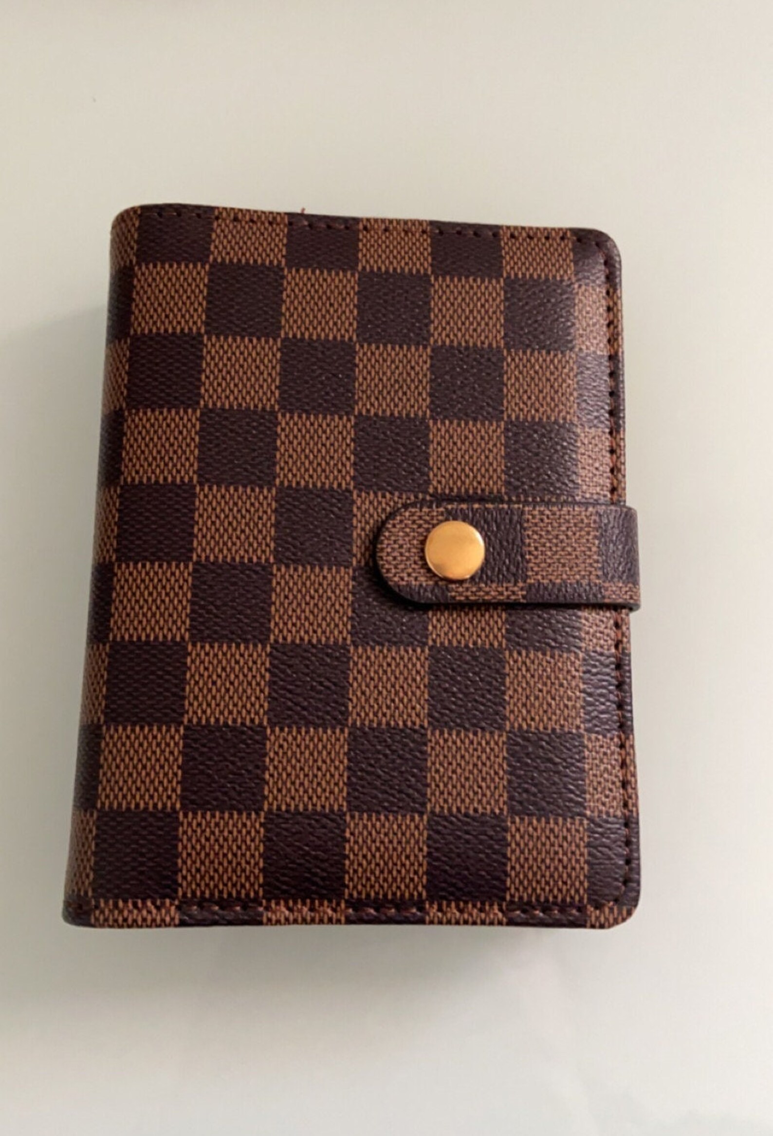 A7 Checkered Wallet Binder gold Etsy
