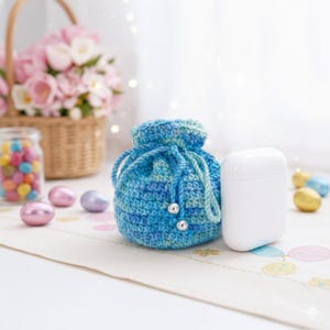 Crochet Mini Gift Bag Pattern: Drawstring Pouch, AirPod Case (PDF Pattern)