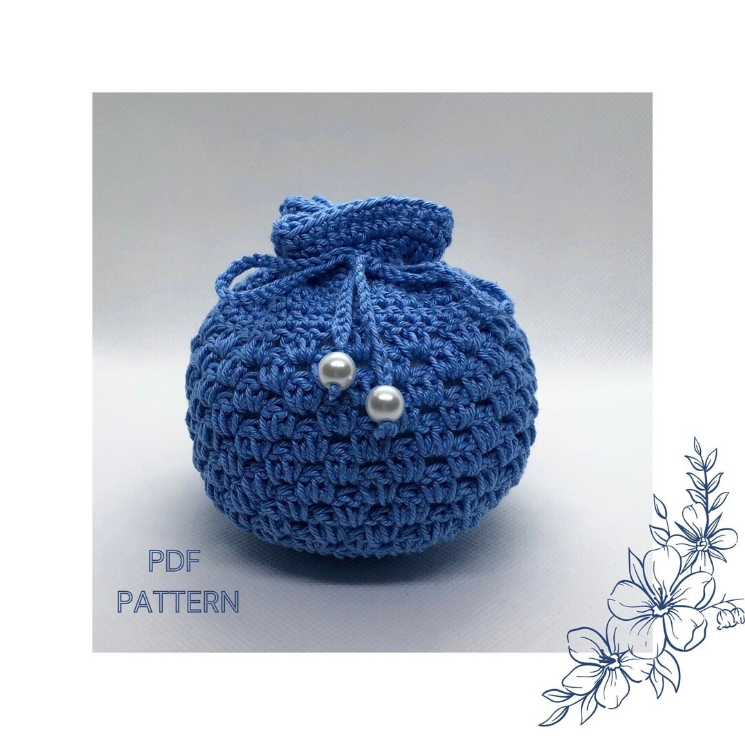 Small Gift Bag Crochet Pattern Pouch Small Drawstring Bag Purse Sachet