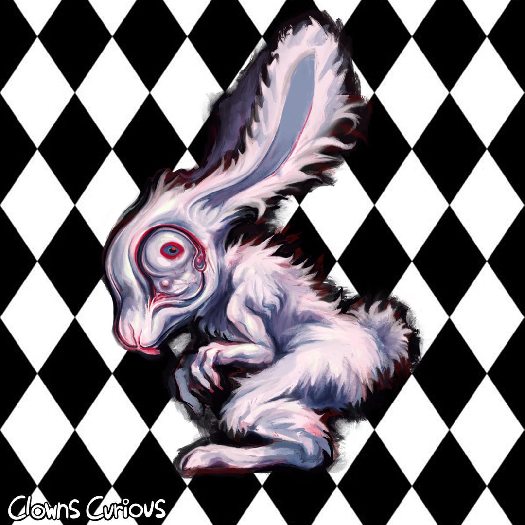 Overstimulated Rabbit Vinyl Sticker - Etsy