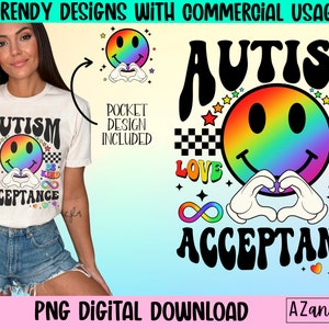 Retro autism sublimation png, autism acceptance png, autism awareness month design, autism infinity symbol png, autism mama png, digital