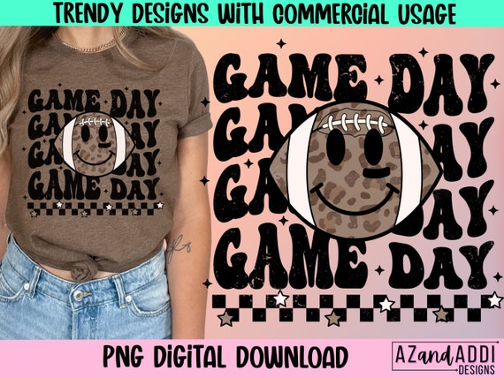 Football game day png, football sublimation, retro football png, football vibes, touchdown season, it’s game day y’all, tailgate png