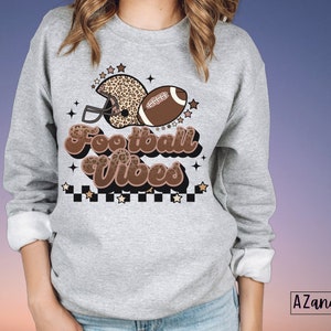 Football vibes png, football sublimation design, retro football png, football season, tailgate png, sports png, fall png image 6
