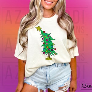 Faux Glitter Colorful Christmas Tree Sweatshirts