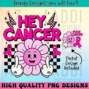 F Cancer Png, Brustkrebsbewusstsein png, im Oktober tragen wir rosa, FU Krebs, hey Krebs Mittelfinger, Retro Krebs png, digitaler Download