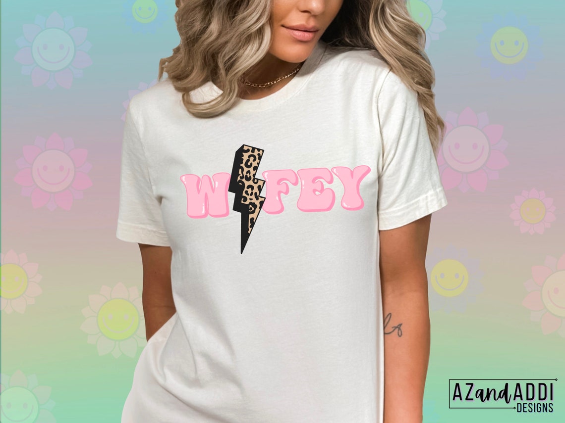 Wifey Digital Png File, Retro Wifey Png, Wifey Lightning Bolt Digital ...