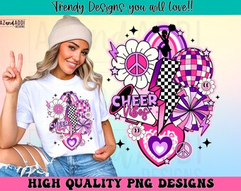 Cheer vibes png, retro cheer-sublimatieontwerp, cheer-wedstrijdontwerp voor shirts, aangepaste cheer png, trendy cheer digitale download