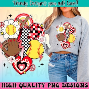 Retro softball png, softball sublimation design, red softball team png, custom softball design, softball vibes png, trendy softball shirt