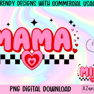 Mama Mini Png, mommy and me png, retro mama png, mama mini sublimation digital design, Mother’s Day png, besties png, digital download