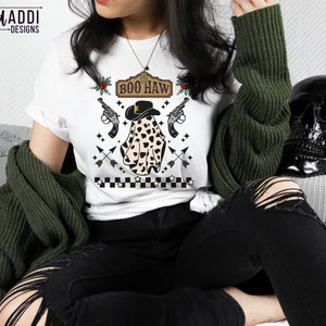 Boo Haw Png, Western ghost png, Cowboy ghost Png, retro western halloween png, western Halloween sublimation, cowboo png, boo png imagen 2