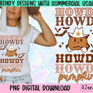 Howdy pumpkin png, western Halloween png, pumpkin cowboy png, western sublimation, Halloween png, boo haw, cowboo