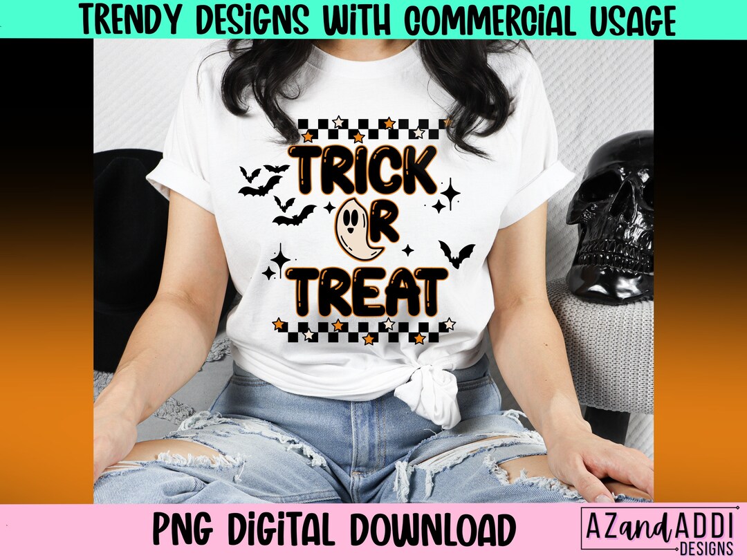 Trick or Treat Png, Halloween Png, Retro Halloween Design, Spooky Ghost ...
