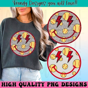 Retro softball png, softball vibes sublimation design, softball season png, game day softball png, faux glitter softball png