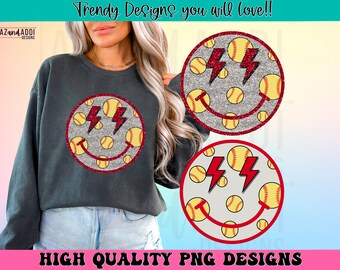 Retro softball png, softball vibes sublimation design, softball season png, game day softball png, faux glitter softball png