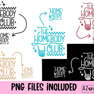 Puede incluir: Un archivo de dise&ntilde;o digital que presenta el texto "The Homebody Club" en un patr&oacute;n de cuadros blanco y negro con una mano de esqueleto haciendo un signo de rock and roll. El texto "Homebody" est&aacute; en una fuente cursiva y el texto "Club" est&aacute; en negrita. El dise&ntilde;o tambi&eacute;n incluye el texto "Home Body" en una fuente m&aacute;s peque&ntilde;a con una mano de esqueleto haciendo un signo de rock and roll.