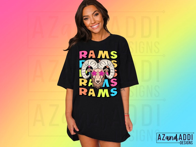 Rams Preppy Mascot Png, Rams Mascot School Spirit Design, Retro Rams ...
