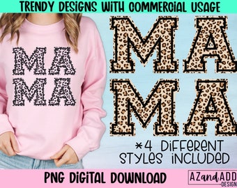 Leopard mama png, stacked mama design, rainbow mama png, checkered pattern mama Png, mama sublimation png file, mama digital download