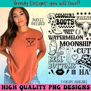 Retro western png, long live cowgirls png, cute western cowgirl design, country girl png, western sublimation, trendy retro rodeo shirt png
