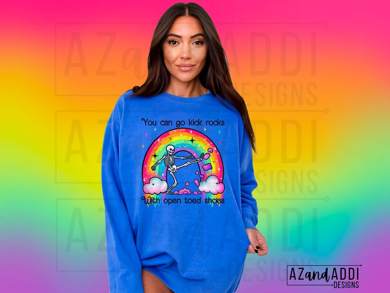 You Can Go Kick Rocks Png, Retro Sarcastic Sublimation Design, Adult ...