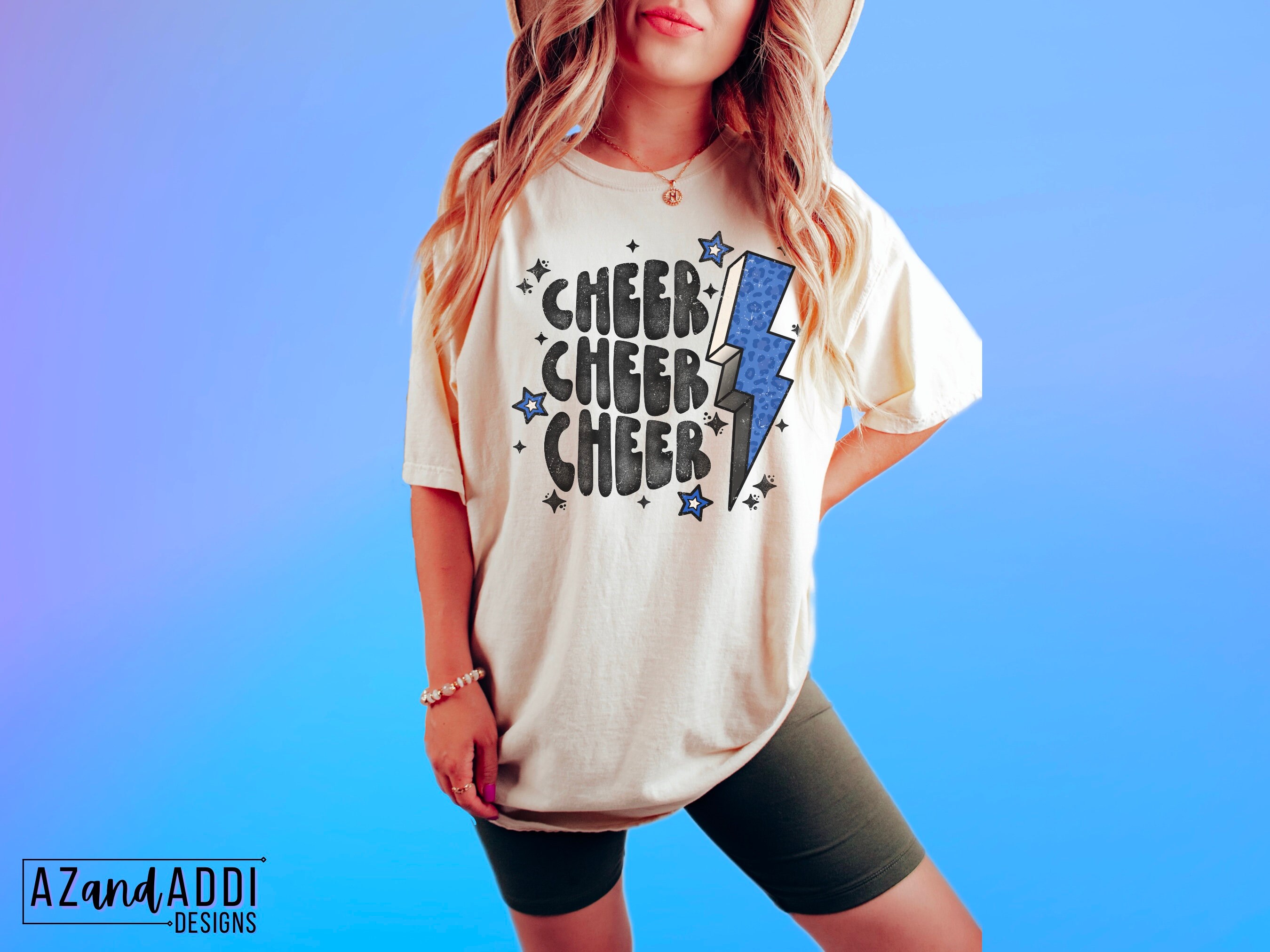 Cheer Lightning Bolt Png Cheerleading Sublimation Retro Etsy