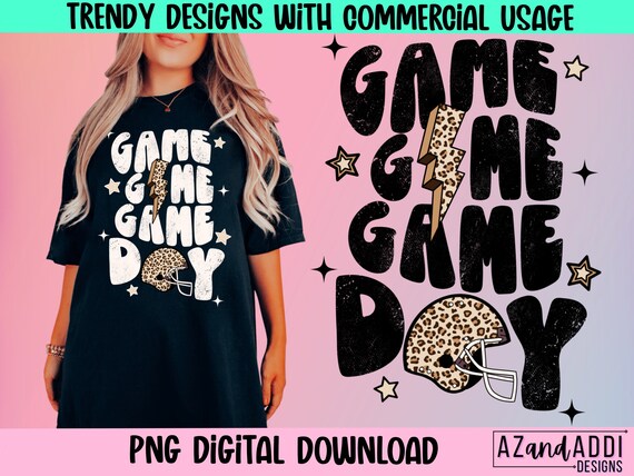 Game day football png, retro game day png, distressed game day png, football lightning bolt png, football helmet png, game day sublimation