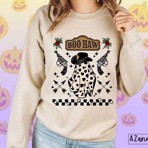 Boo Haw Png, Western ghost png, Cowboy ghost Png, retro western halloween png, western Halloween sublimation, cowboo png, boo png imagen 6