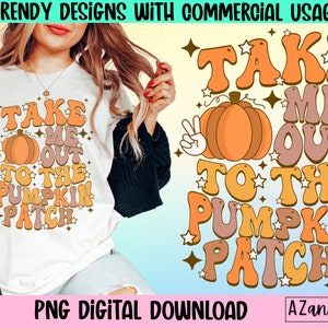 Retro fall png, take me to the pumpkin patch png, retro Halloween png, fall vibes, pumpkin season png, fall sublimation