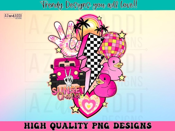 Pink off-roading vehicle png, sunset chaser png, rubber duck png, atv png, heavy duty 4x4 vehicle png, mud riding png