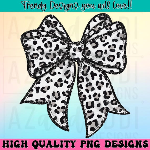 Leopard coquette bow png, cute leopard sublimation design, cute girlie bow sparkly glitter png, trendy leopard coquette digital download
