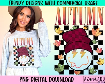 Autumn png, fall season png, autumn sublimation design, retro fall png, fall sublimation, fall shirt design, digital download
