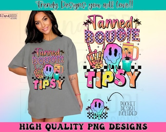 Tanned Bougie tipsy png, retro summer sublimation design, beach vibes png, cocktail tequila margarita png, trendy summer bachelorette shirt