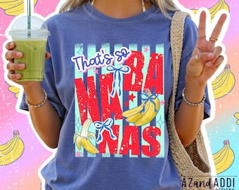 That's Bananas PNG, Coquette Bow Fruit Graphic, Trendy Sublimation (Digital Download)
