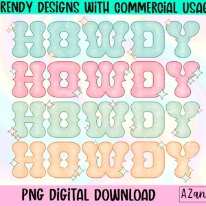 Howdy png, western png, western sublimation design, western cowgirl png, retro western png, country png, trendy western png