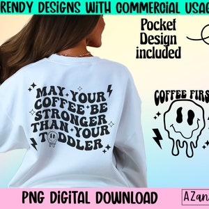 Retro coffee png, mom life png, retro sublimation, fueled by coffee png, funny mom toddler png, but first coffee, trendy digital download