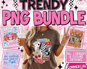 Whole Shop PNG Bundle 1,200+ Designs, Trendy T-Shirt Designs, Retro Sublimation PNG, Digital Download Bundle
