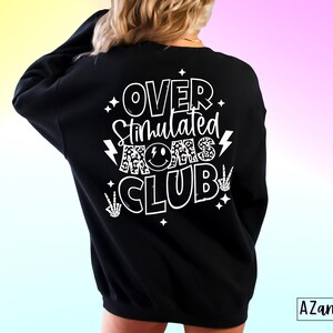 Overstimulated moms club png, retro mom sublimation design, overstimulated png, motherhood png, anxiety png, mom life png, digital download image 6