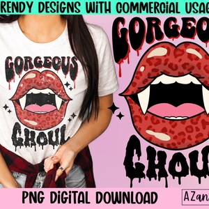 Labios de Halloween png, hermoso ghoul png, retro Halloween png, vampiro png, pandilla ghoul png, labios de leopardo png, sublimación de terror