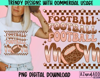 Football Mom Png, football sublimation design, mama of a baller, sports png, fall png, retro football png, football mama png