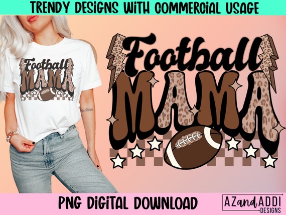 Football mama png, football mom sublimation, retro football png, touchdown season png, football vibes png, sports png, fall png