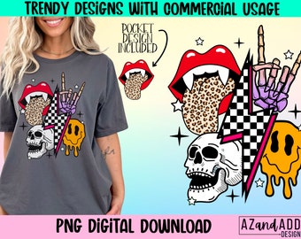 Retro Halloween png, Halloween sublimation design, Halloween skull png, melting smile face png, trendy Halloween shirt design, retro png