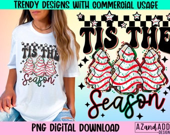 Little Debbie Christmas tree cake png, tis the season png, retro Christmas png, little Debbie png, Christmas sublimation, Christmas tree png