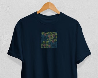 Plant Vine T-Shirt, Painted Plant Pattern Shirt, Famous Painting, Art History Shirt, William Morris Art, Minimalist Streetwear, Boho Plant