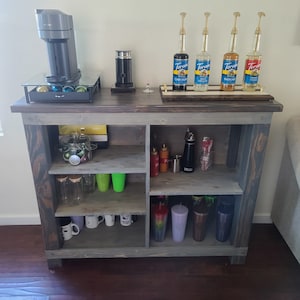Barra de café de carpintería hecha a mano hecha a mano
