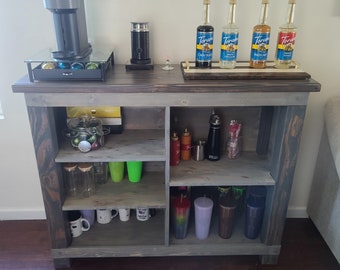 Custom Handmade Hand-Cut Joinery Coffee Bar