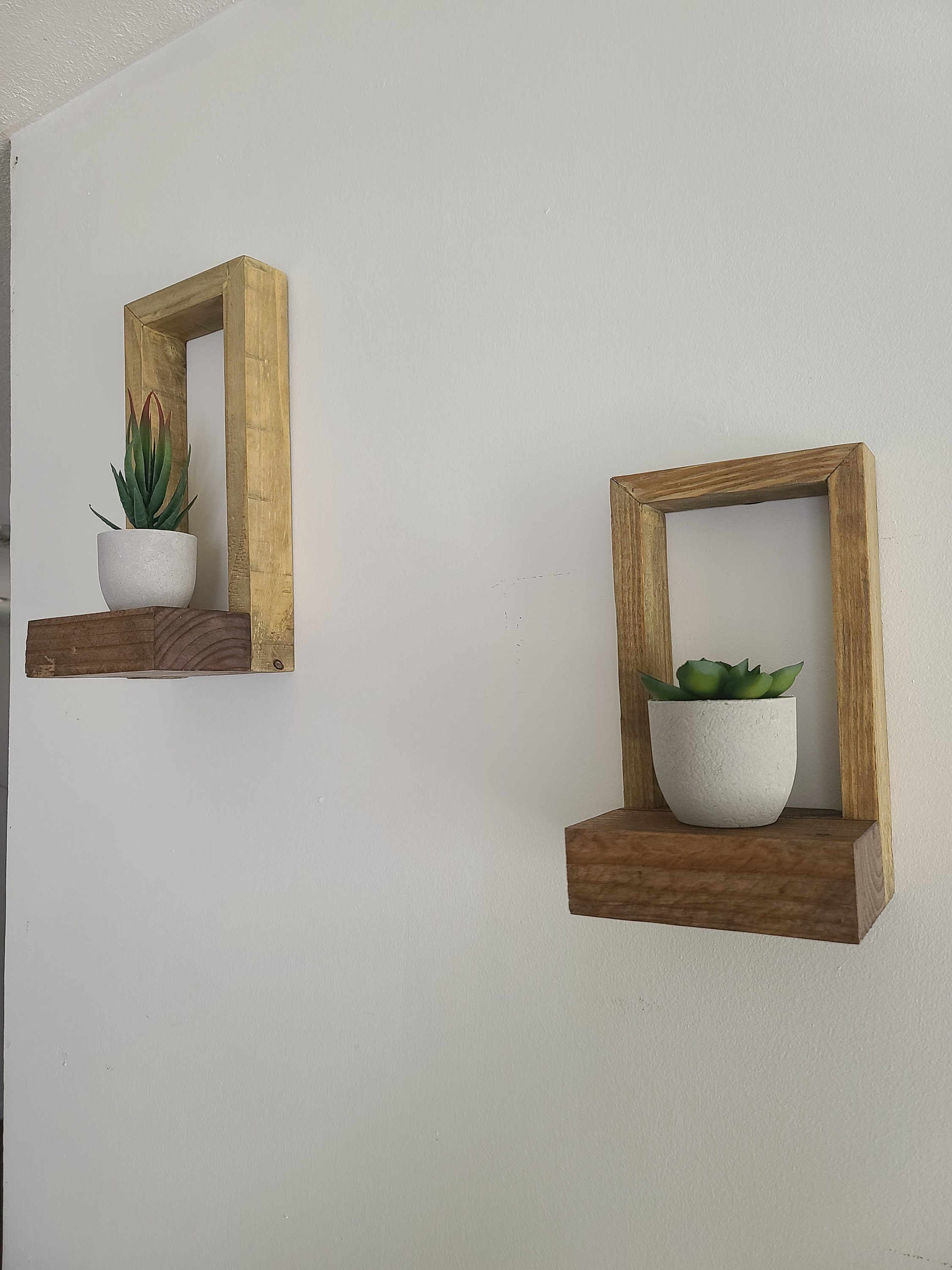 Picture Frame Shelf Plant Self Candle Shelf Set of 2 Etsy