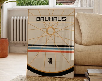 Bauhaus Bicycle Wheel , Bauhaus Bike print, Cycling lovers gift, mid-century modern, Bicycle wall art, Minimalist prints, Bauhaus art prints