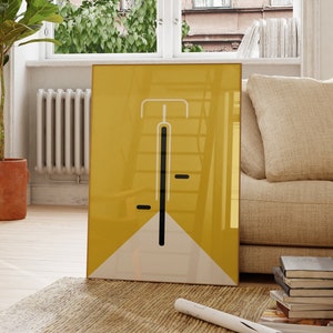 Fahrrad Bauhaus Poster, Fahrrad Poster, Sport Drucke, Mitte des Jahrhunderts modern, Gold Fahrrad Poster, Geschenk für Radsport-Liebhaber, minimalistische Wohnkultur